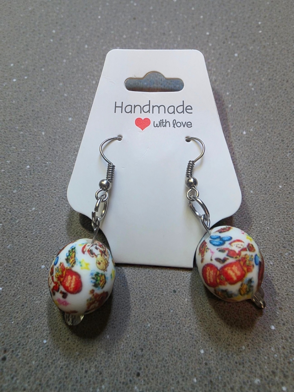 Handmade Christmas Bead Dangle Earrings Styleandstone
